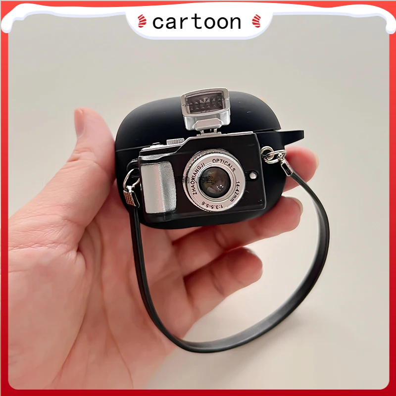 Funda Per Oppo Enco X / X2 / Free 3 /Free2/2I Custodia Divertente Cartoon Camera Pattern Custodia Per Auricolari In Silicone Per Oppo Enco Free 3