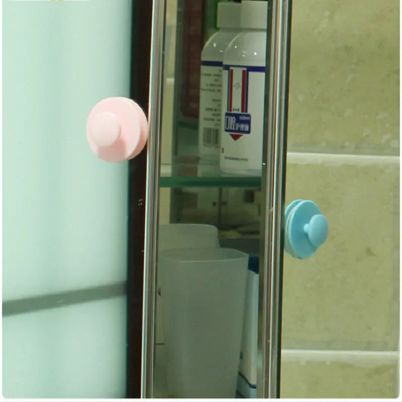 3pcs/set Baby Safety Double Self-adhesive Bath Door Handle Cabinet Knobs Furniture Handles Pull Cabinet Door Drawer Accessories