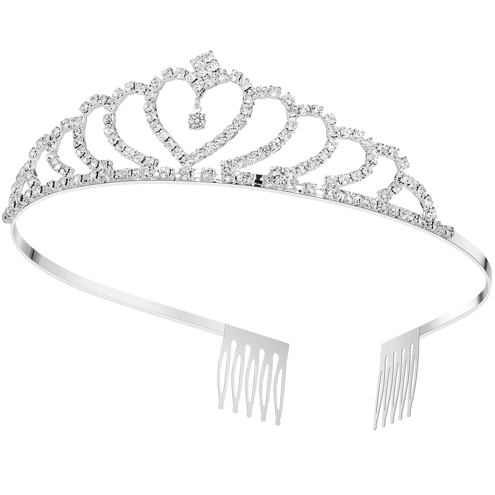 Wedding Hair Accessories Tiara Crown Crowns for Brides Headbands Comb Forehead Headpiece Bridesmaid Tiaras Women Child