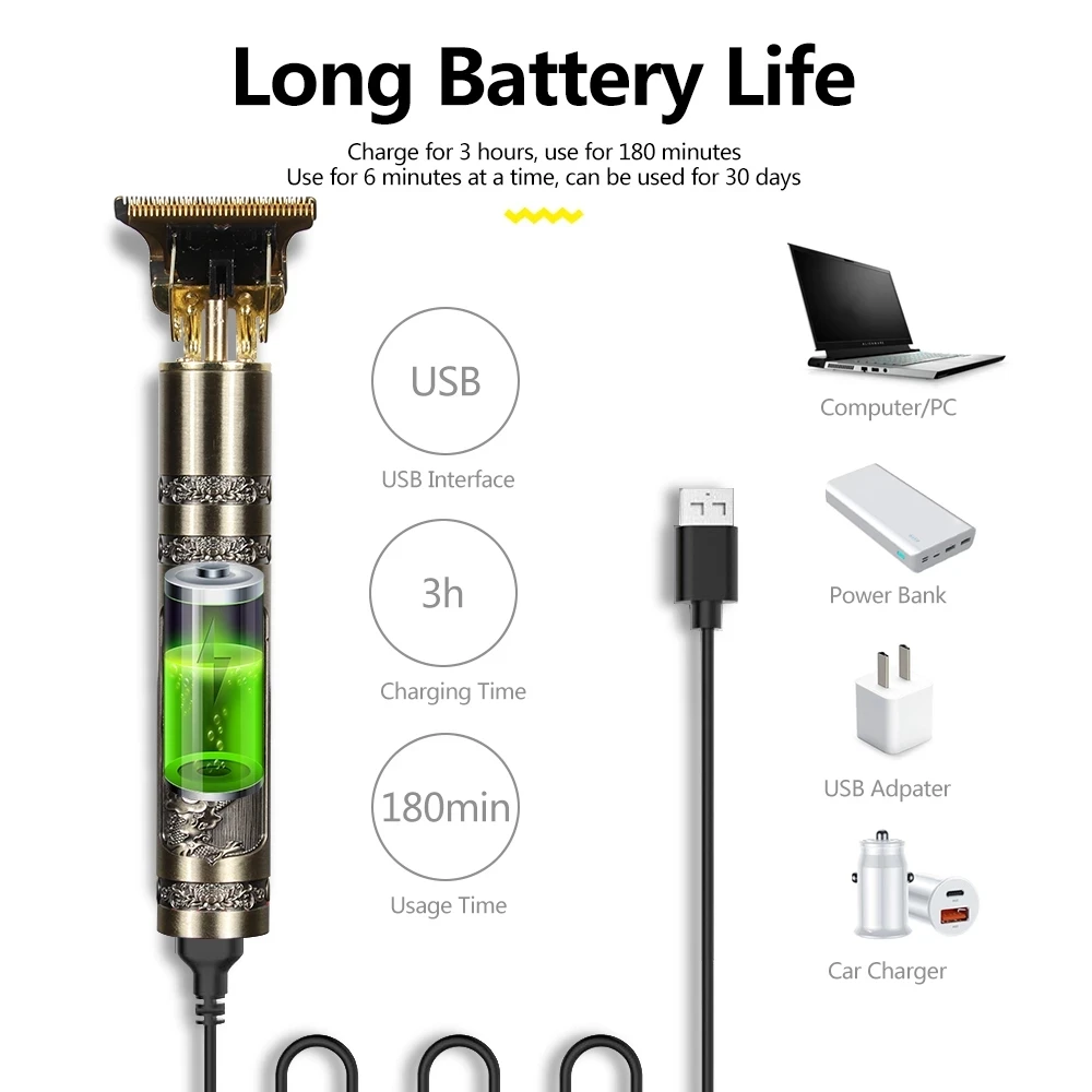 T9 Hair Cutting Machine Professional Hair Clipper for Men Electric Hair Trimmer New Electric Men\'s Barber Head Carving