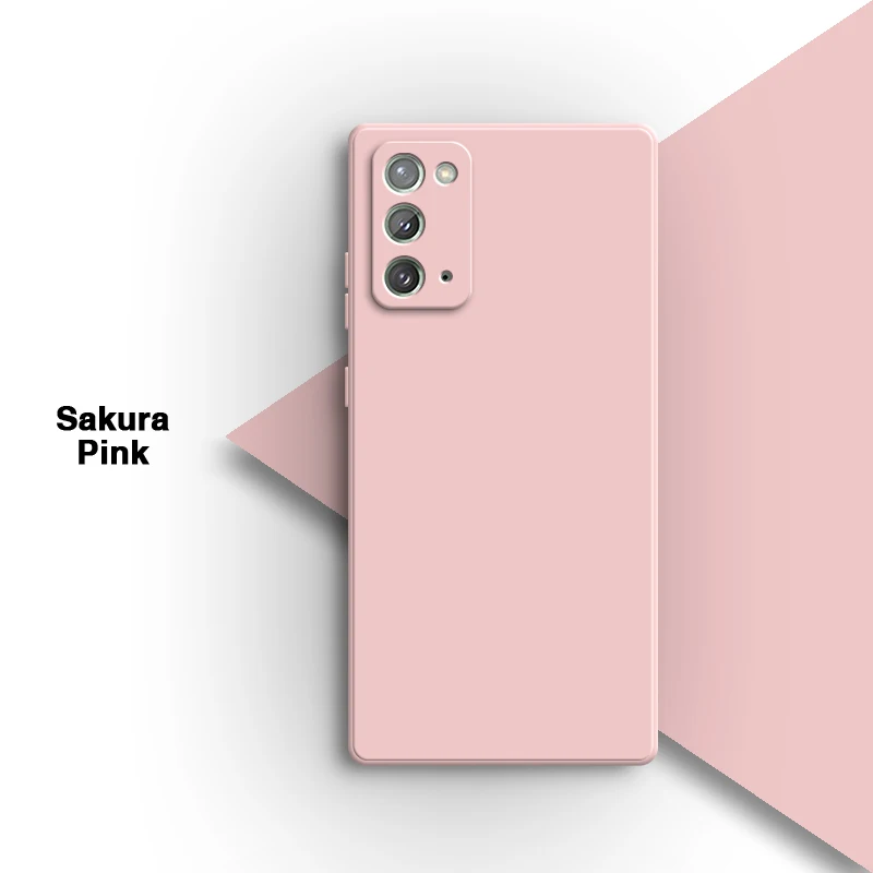 Premium Shockproof Liquid Silicone Phone Case with Square Lens Protection - Classic Design