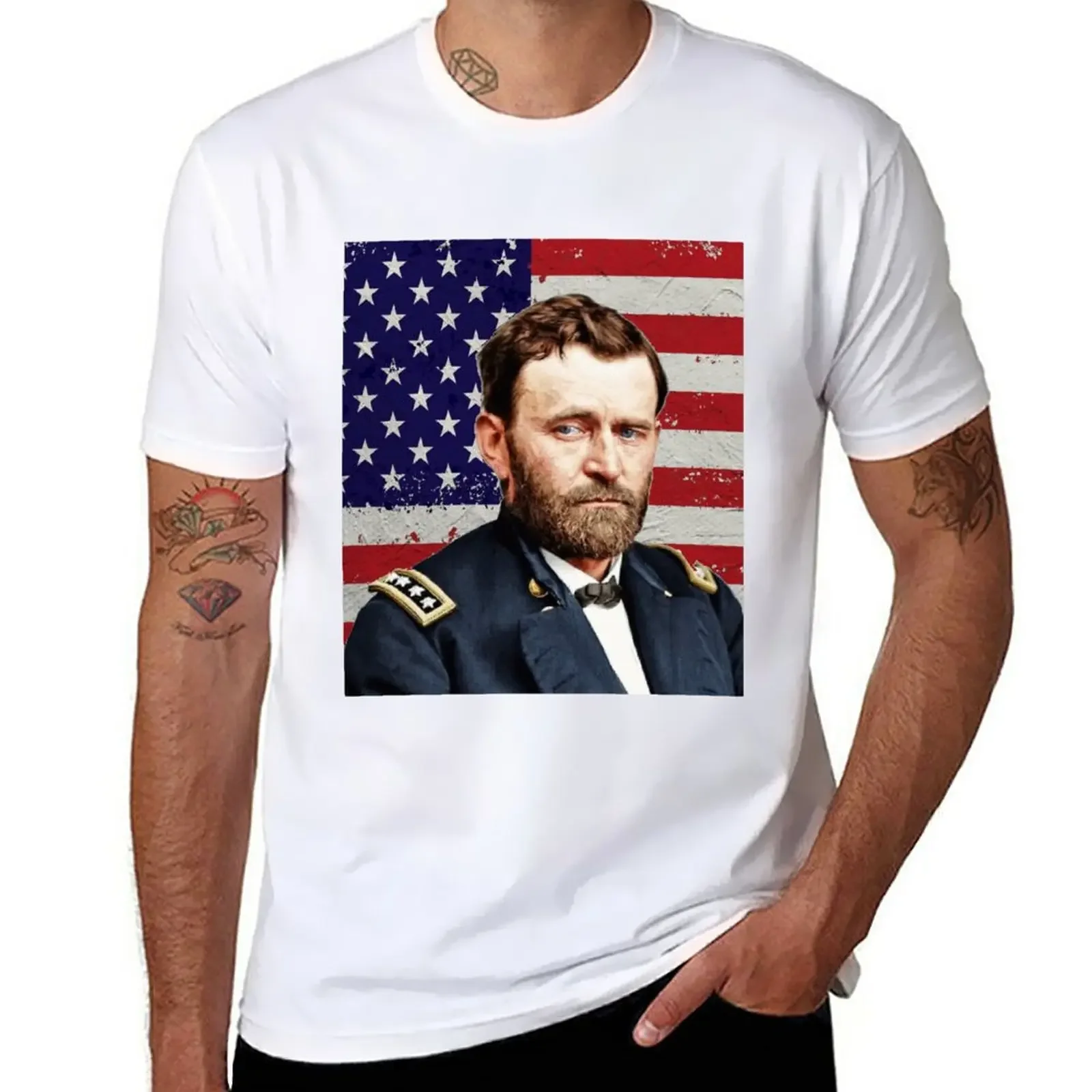 

U.S GRANT 5 T-Shirt tees quick drying t shirts for men cotton