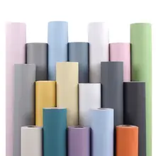 

Modern Bedroom Wallpaper Solid Color PVC Waterproof Self Adhesive Vinyl Contact Paper Kitchen Cabinet Decorative Wall Sticker