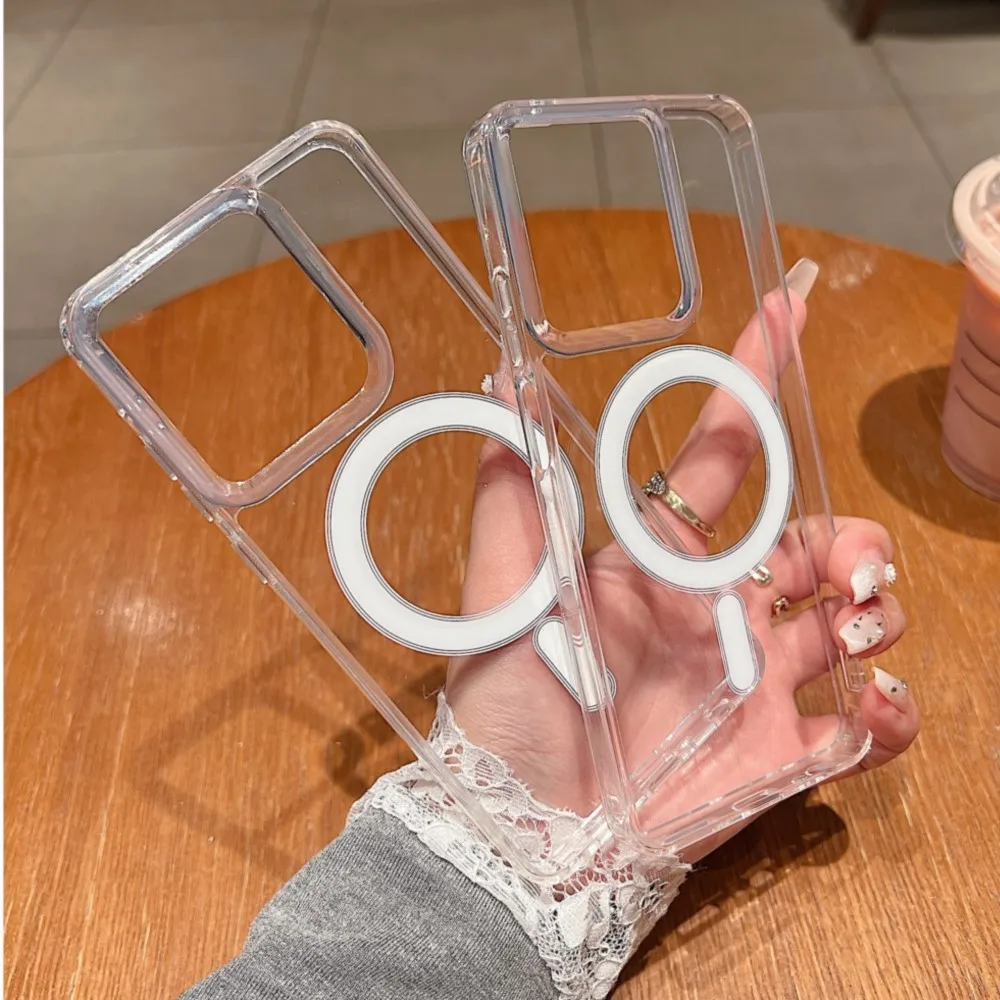 Magnetic Transparent Magsafe Wireless Charging Phone Case