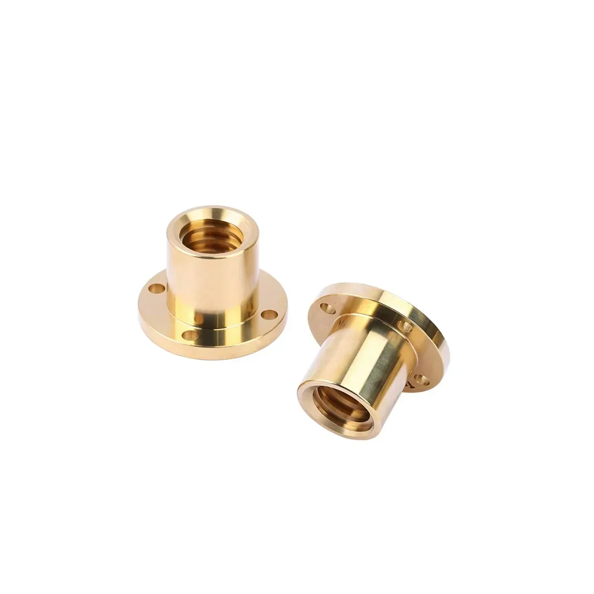 Positive Thread Reverse Thread All Copper Round Flange t Trapezoidal Screw Nut Tr8 Tr10 Tr12 Tr14 Tr16 Tr18 Tr20
