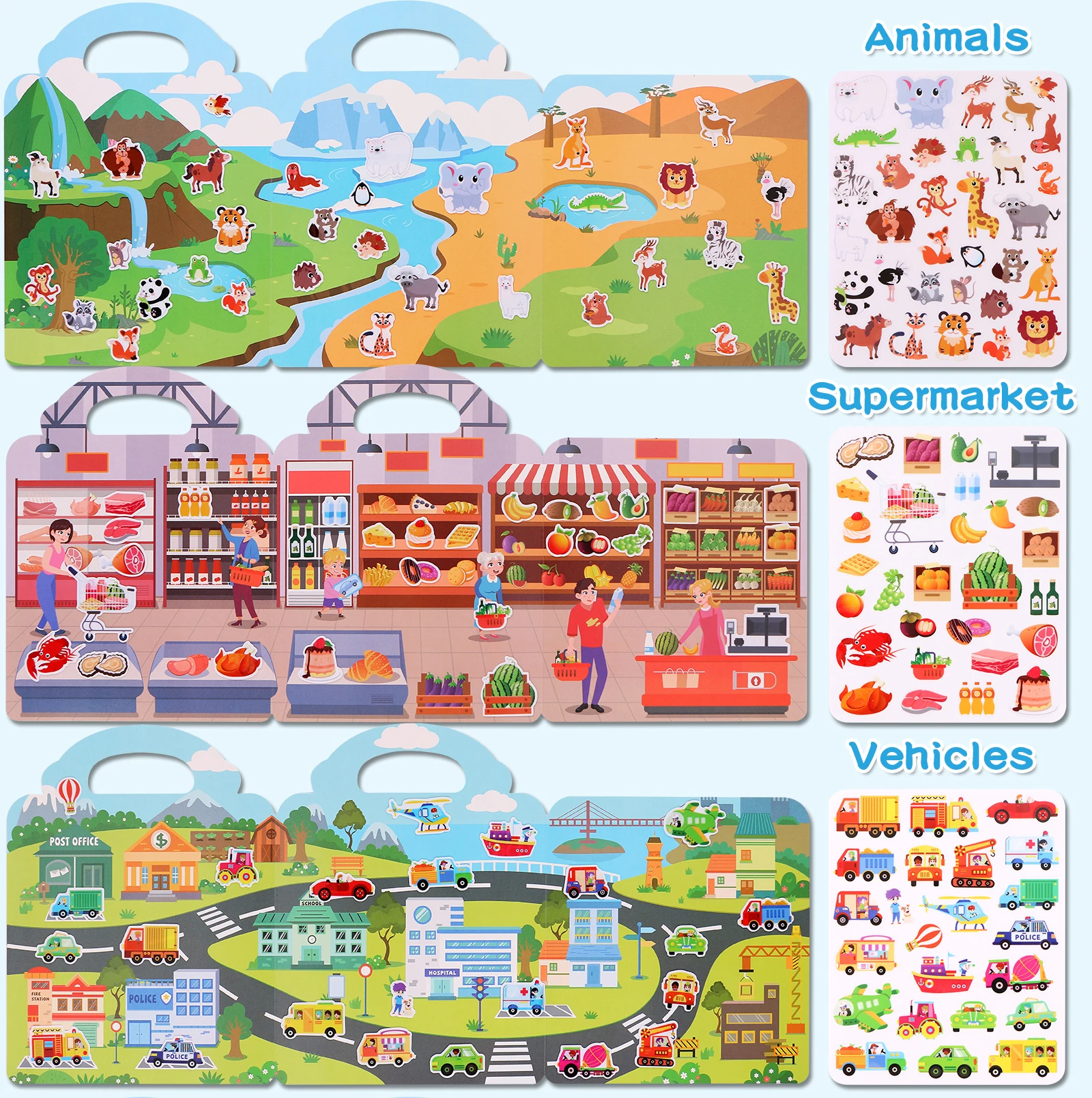 Reusable Kids Sticker Book 5