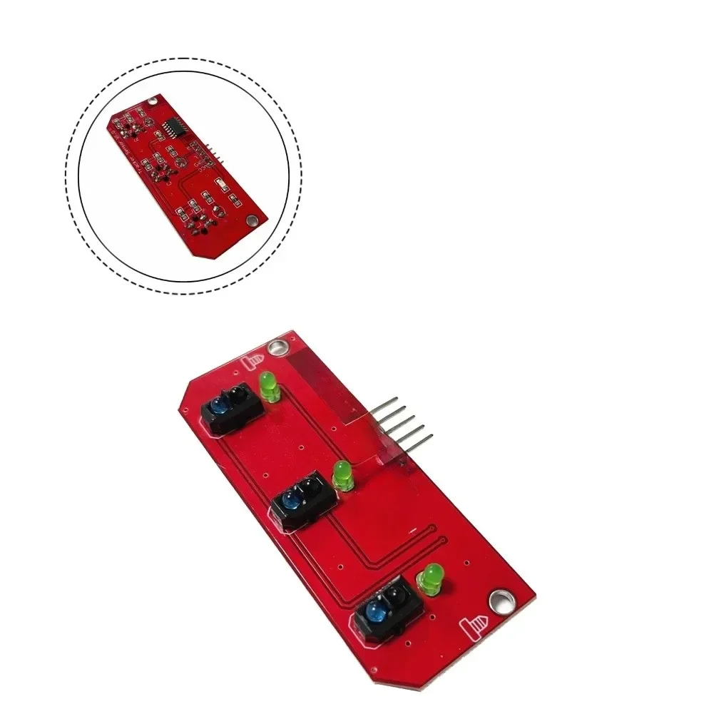 DIY 로봇 프로젝트 3방향 추적 라인 팔로워 모듈 조절 가능한 감도 5V 작동 전압 표시등