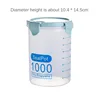 1pc Sealed Jar Refrigerator Storage Jars Transparent With Tick Marks Kitchen Organizer Food Grain Plastic Tank Large Capacity 6