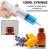 100-500ml Large Capacity Syringe with 1M Hose Reusable Plastic Syringes Pet Feeding Metering Pump Hydroponic Nutrition Syringe 2