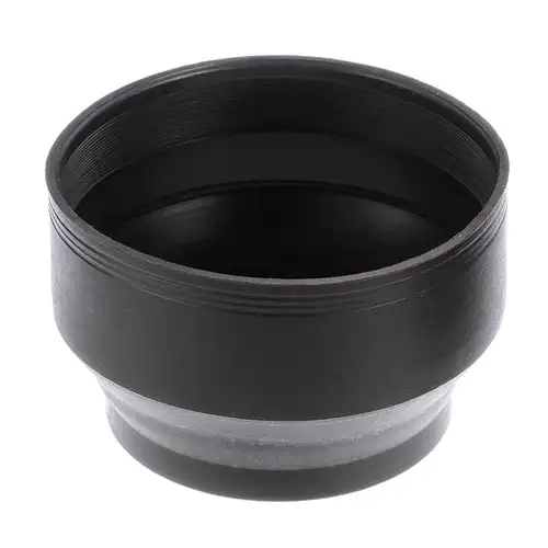 Rubber Tele Wide-Angle Lens Hood Standard 49mm 52mm 58mm 55mm 62mm 67mm 72mm 77mm Telephoto + Lente Cap For Nikon/Canon/Sony - Image 2