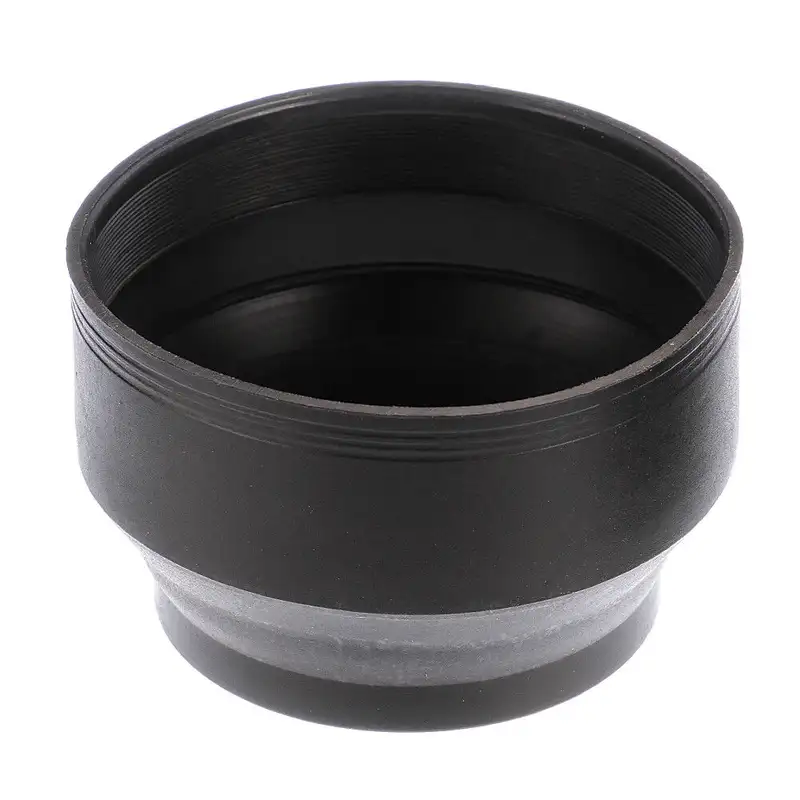 Rubber Tele Wide-Angle Lens Hood Standard 49mm 52mm 58mm 55mm 62mm 67mm 72mm 77mm Telephoto + Lente Cap For Nikon/Canon/Sony - Image 2