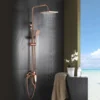 20CM Modern Style Shower Set Rain Shower Tap Set Shower Head with Hand Shower Wall Hanging Bathroom Shower System Tap 3
