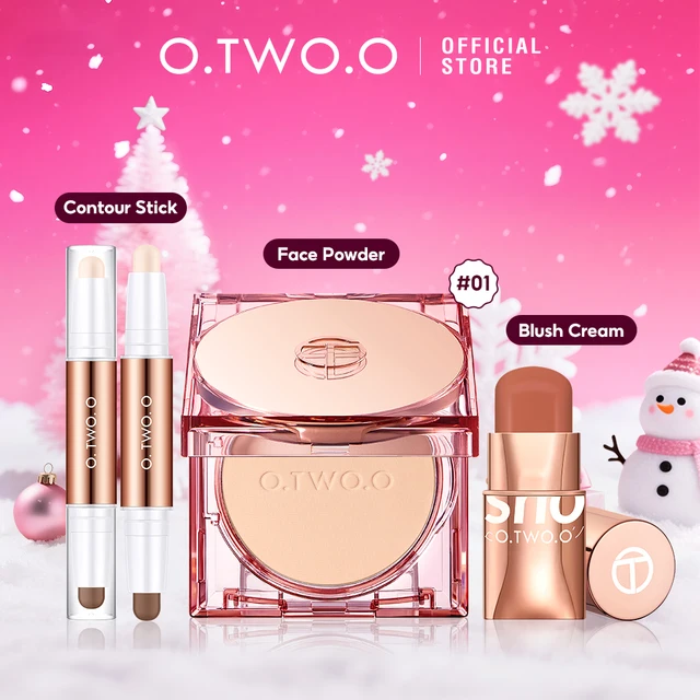 O.TWO.O Face Makeup Set Foundation Cream Brush Concealer Moisturiz Smooth Waterproof Full Coverage Long-Lasting Face Makeup