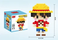 One Piece Mini Buliding Blocks NARUTA Figures Luffy Zoro Anime Action Figures Heads Series Educational Kids Toys Birthday Gifts 2
