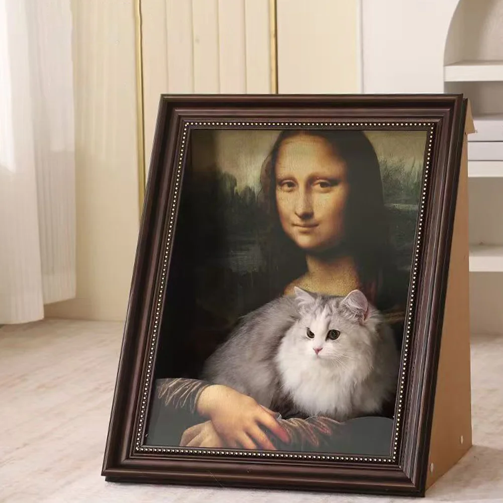 Mona Lisa Cat Nest Oil Painting Cat Bed