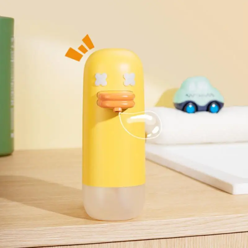 350ml Infrared Induction Soap Dispenser Rechargeable Cute Yellow Duck Soap Dispenser Home Decoration Precise Motion Sensor