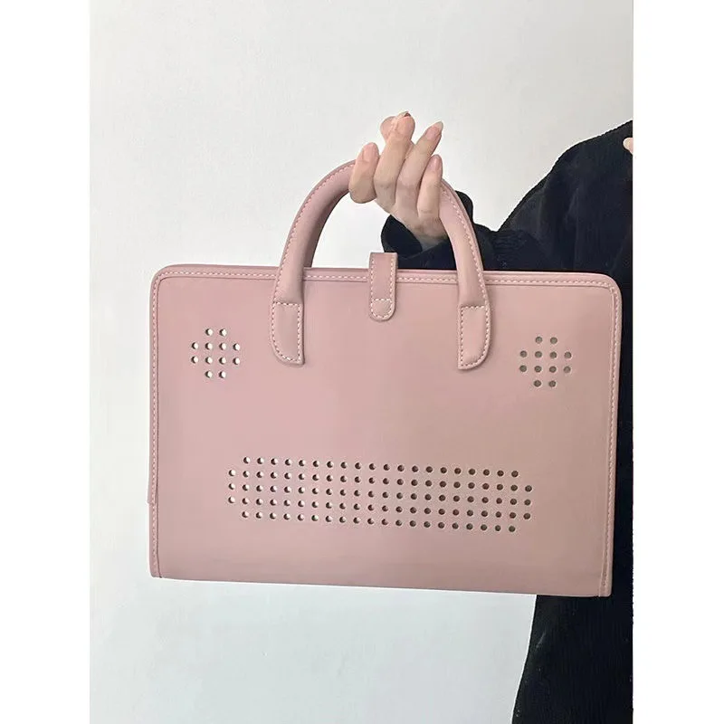 Protective PU Leather Laptop Sleeve Bag for Travel and Commute - Anti-Shock and Water-Resistant Tote