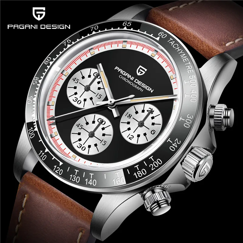 PAGANI DESIGN Male Wristwatch Military Original VK63 Top Brand Luxury Quartz Men Watch Chronograph Dress Waterproof Clock 1676