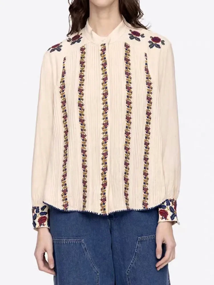 women-blouse-flower-embroidery-o-neck-single-breasted-spring-retro-long-sleeve-shirt