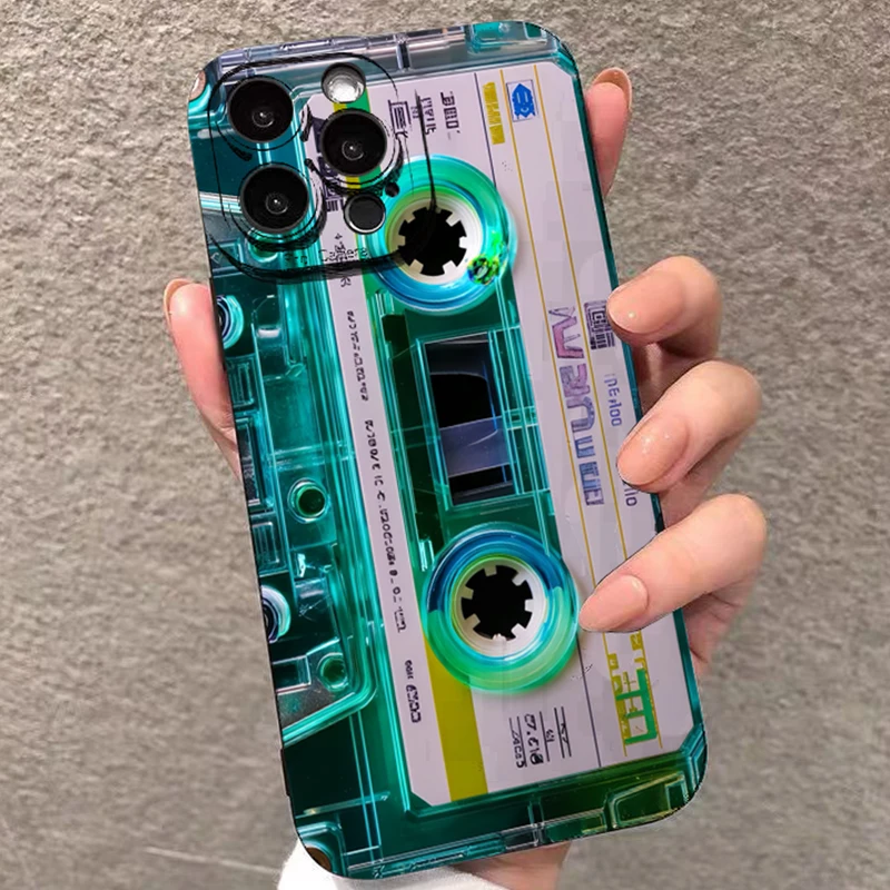 Vintage Kassetten-Design Handyhülle für Xiaomi Redmi Note 14 4G 13 12 Pro Plus 5G 12S 11 10 14C 13C 12C Weiche Silikonhülle