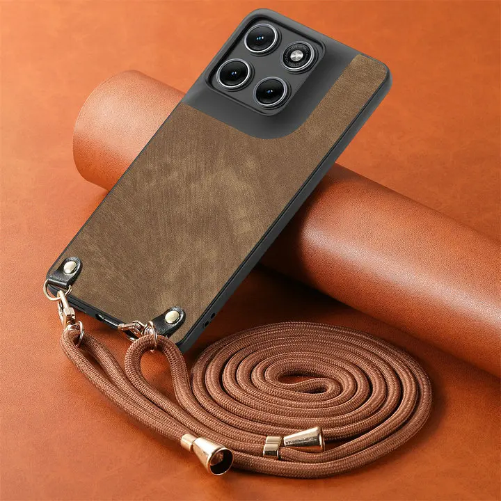 Luxury Crossbody Armor Leather Back Cover