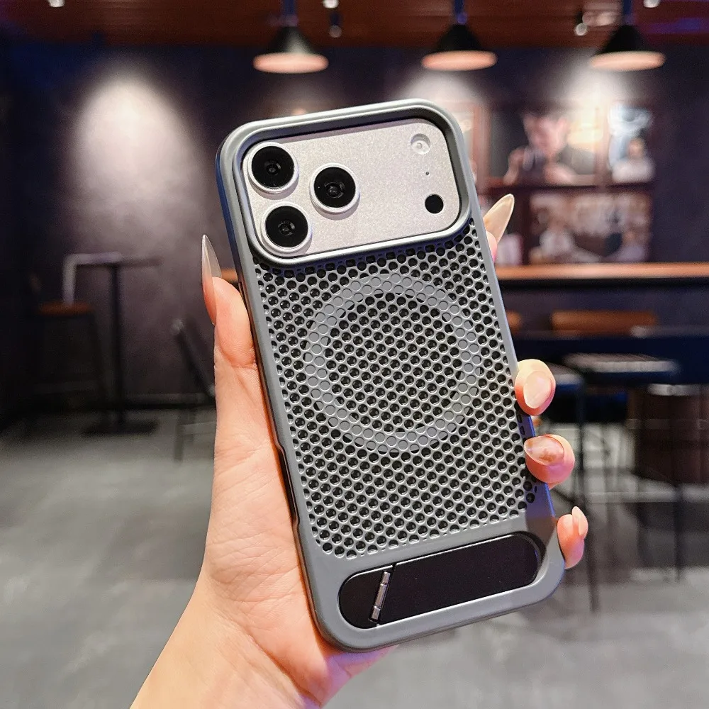 Honeycomb Cooling Magnetic Phone Case with Foldable Stand and Shockproof Protective Shell