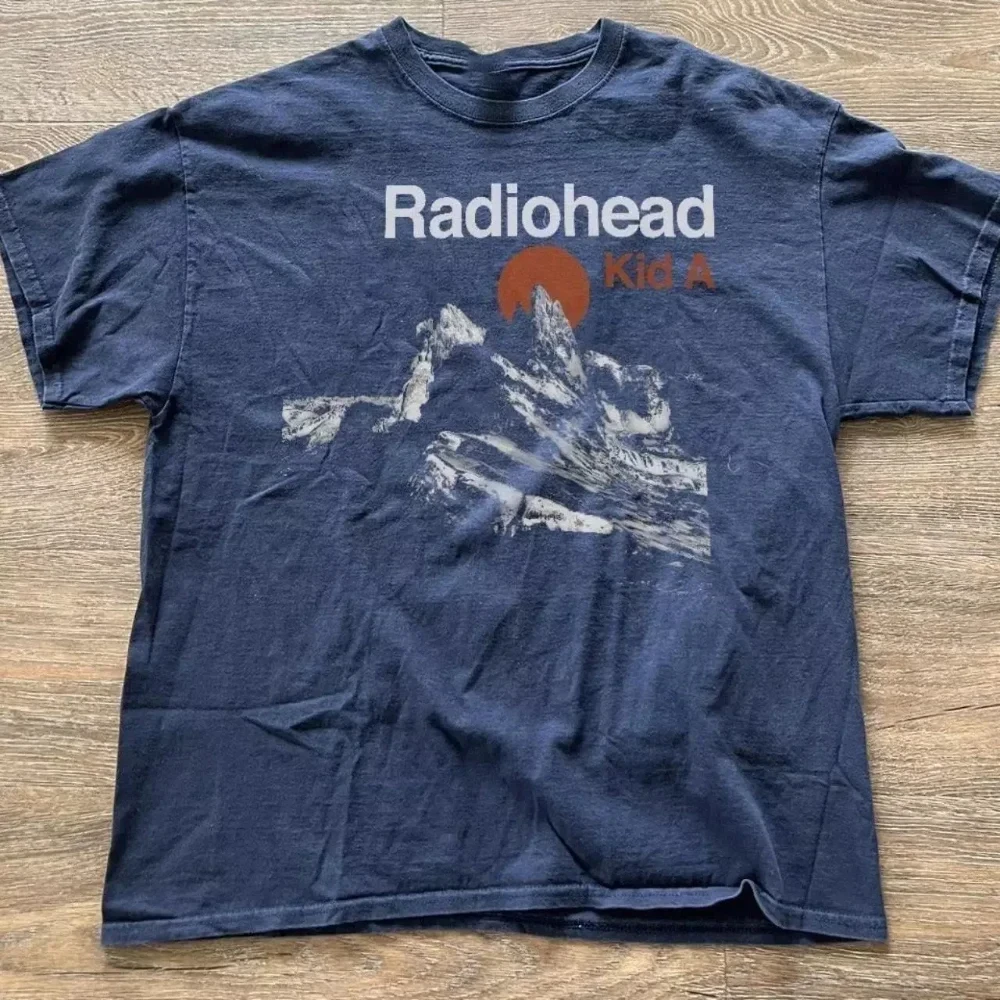 Herren-T-Shirt „Radiohead Kid The Band Y2K Pattern“ aus reiner Baumwolle, neutrales T-Shirt für Herren, Sommer, neues Herren- und Damenmode-T-Shirt
