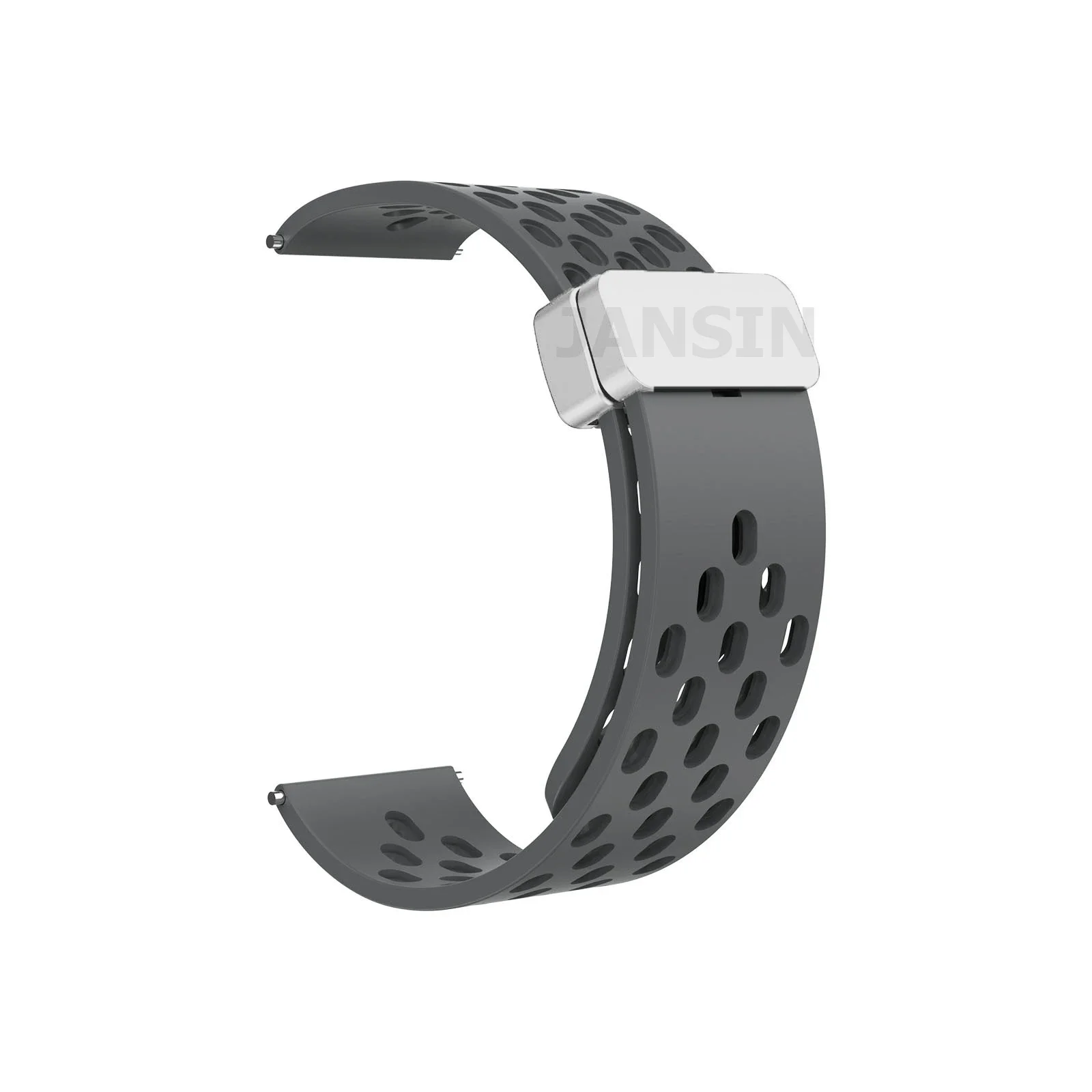 Magnetic Silicone Smartwatch Strap - 22mm/20mm Adjustable Band in Multiple Colors