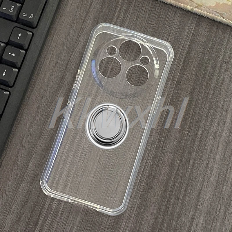 Shockproof Phone Case with Back Ring Holder Bracket - Soft and Durable Cover