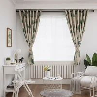 Bedroom Curtain Printed Curtains Home Grommet for Windows Darkening Short Elk Printing Blackout Rural 1