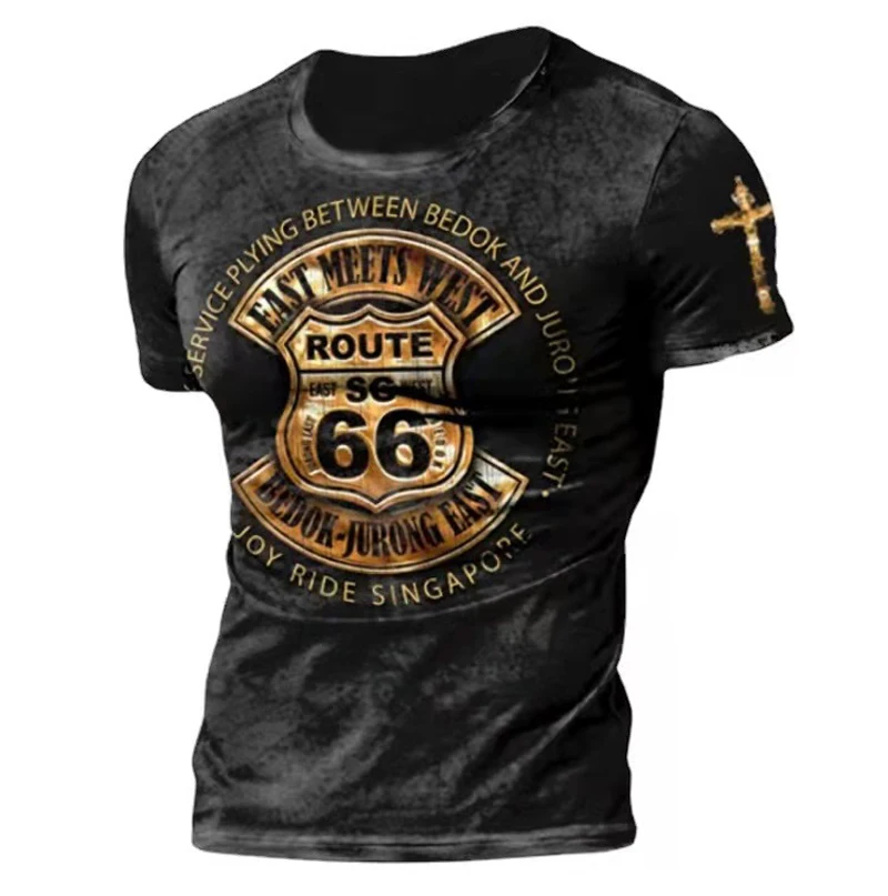 

Vintage T Shirts American Tee Top Men Clothing Camiseta for Men 3D Print Short Sleeve Oversized Hip Hop O-neck Cotton Fit Gender