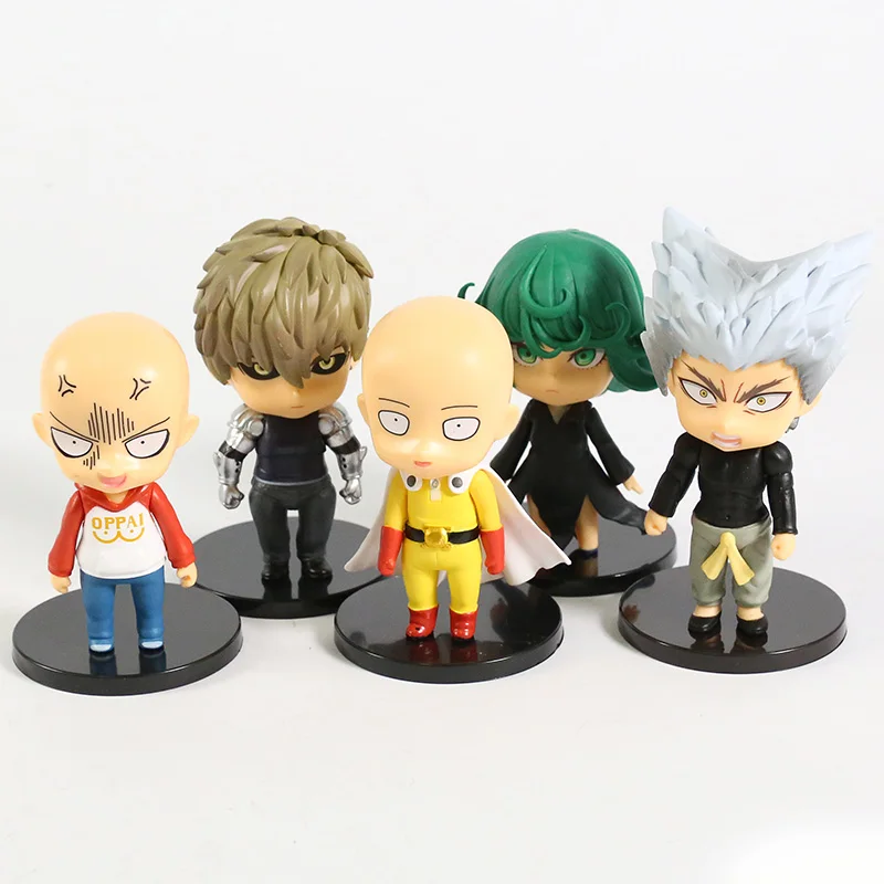 6pcs/set Anime One Punch Man Saitama Genos Senritsu No Tatsumaki Bangu  Mumen Rider Q Version Pvc Action Figure Toy Model Doll - Action Figures -  AliExpress