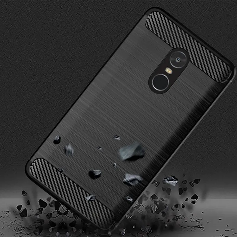 Luxury Shockproof Silicone Case with Carbon Fiber Design - Full Protective Soft Cover