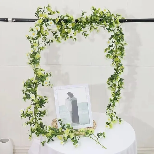 New Simulation Sunflower Daisy Garden Flower Vine Sunflower Fake Flower Rattan Living Room Winding Indoor Decoration Blocking 5