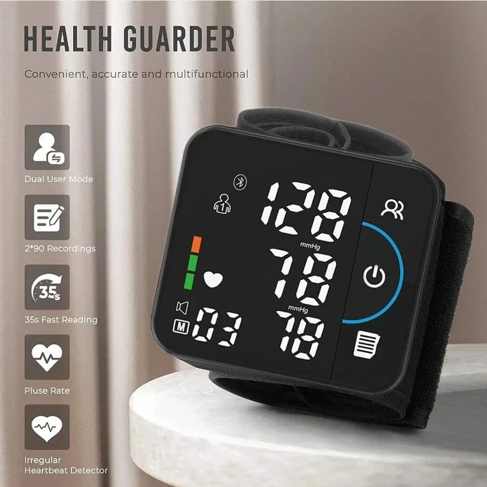 Bluetooth charging Blood pressure monitor West Voice Sphygmomanometer wireless data storage arrhythmia detection 3