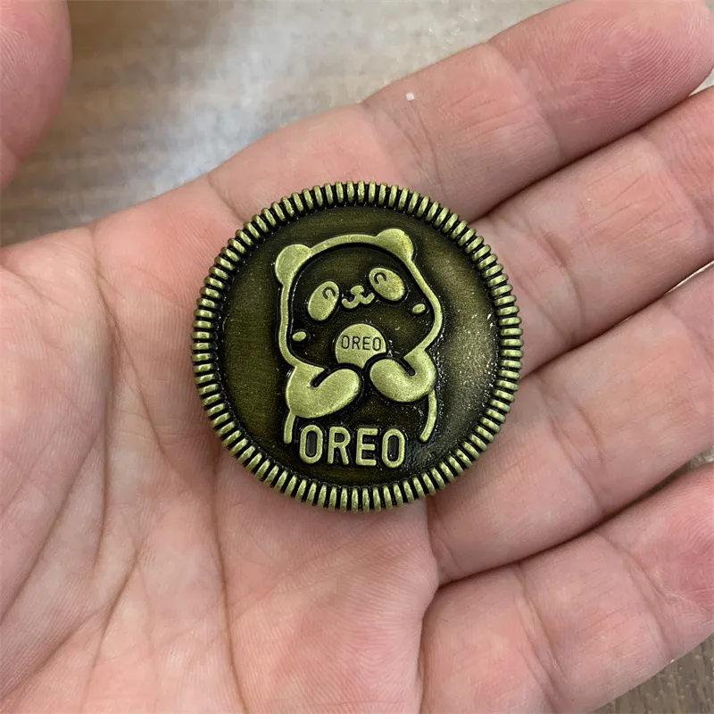 EDC Stress Relief Magnetic Haptic Coins Metal Bitcoin Model Vent Simulation Cool Toys Biscuit Fidget Push Papa Coin Adults Kids