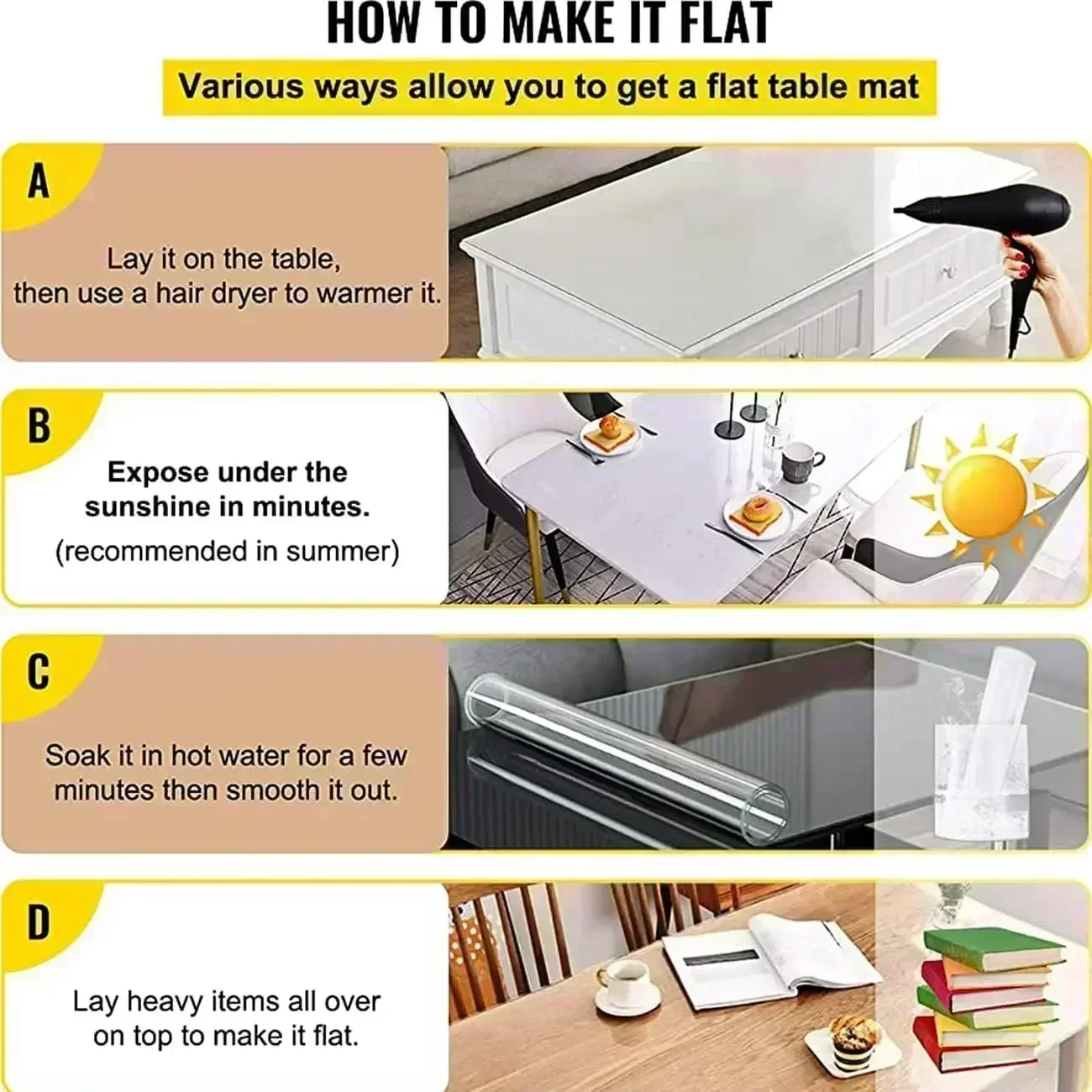 Clear Table Cover Protector,Clear Table Protector for Dining Room Table,Plastic Table Cover, Clear Plastic Tablecloth Protector, 6
