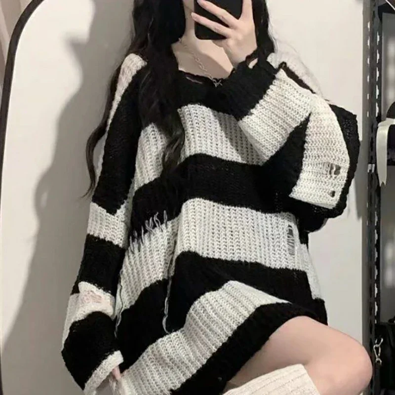 Anime NANA Okazaki Shinichi Cosplay Costume Adult Women Knitted Sweater Stripe Top Halloween Party Outfit