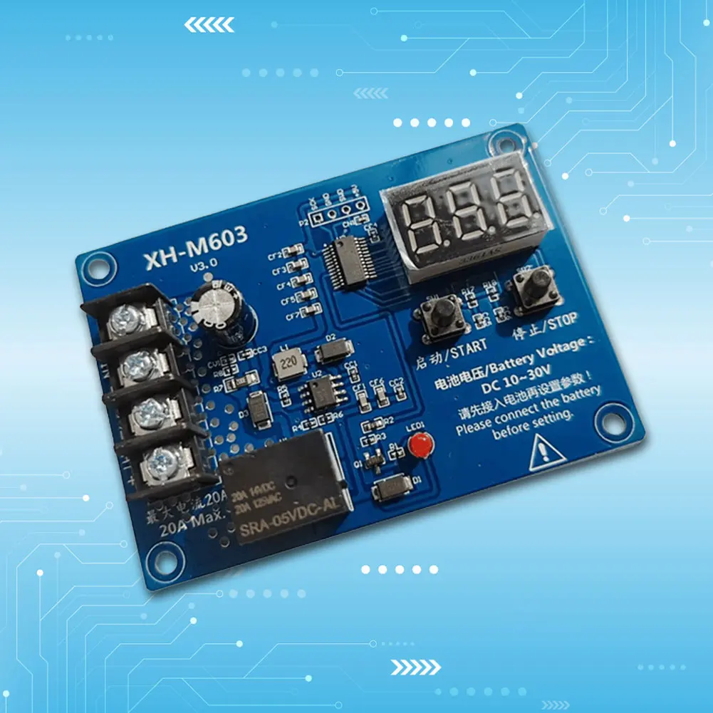 XH-M603 충전 제어 모듈 LED 디지털 디스플레이 스토리지 리튬 배터리 충전기 제어 스위치 충전 보호 보드