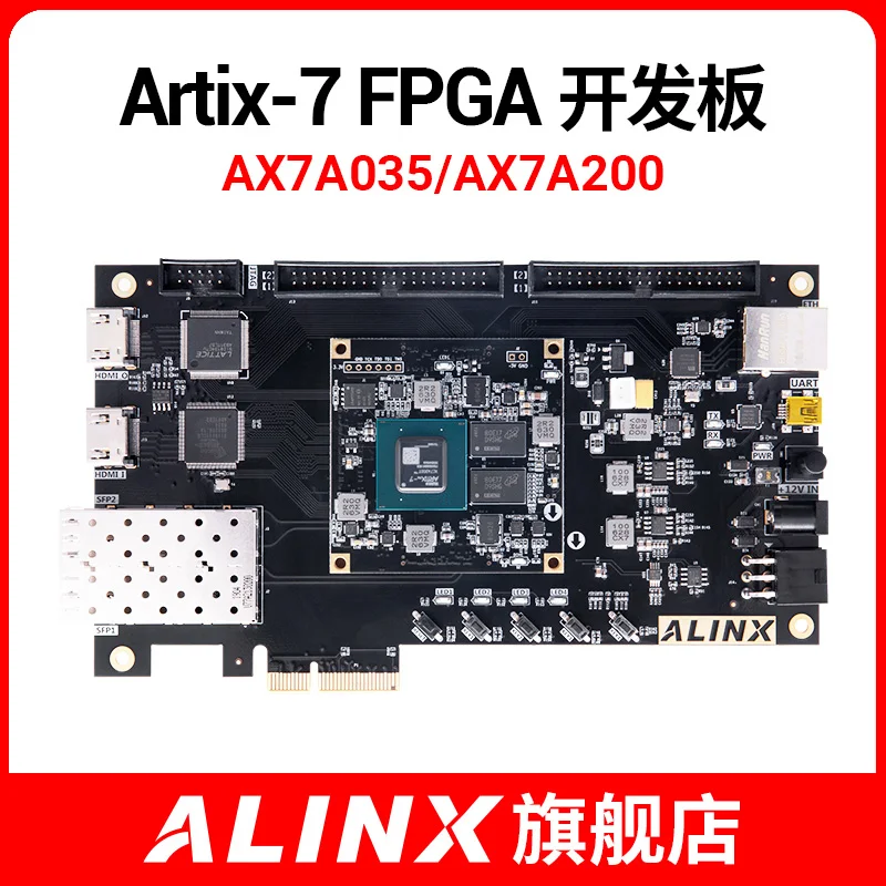

Макетная плата ALINX XILINX A7 AX7A200 FPGA, черная основная плата Artix7 XC7A200T XC7A200T-2FBG484I, 1 шт.