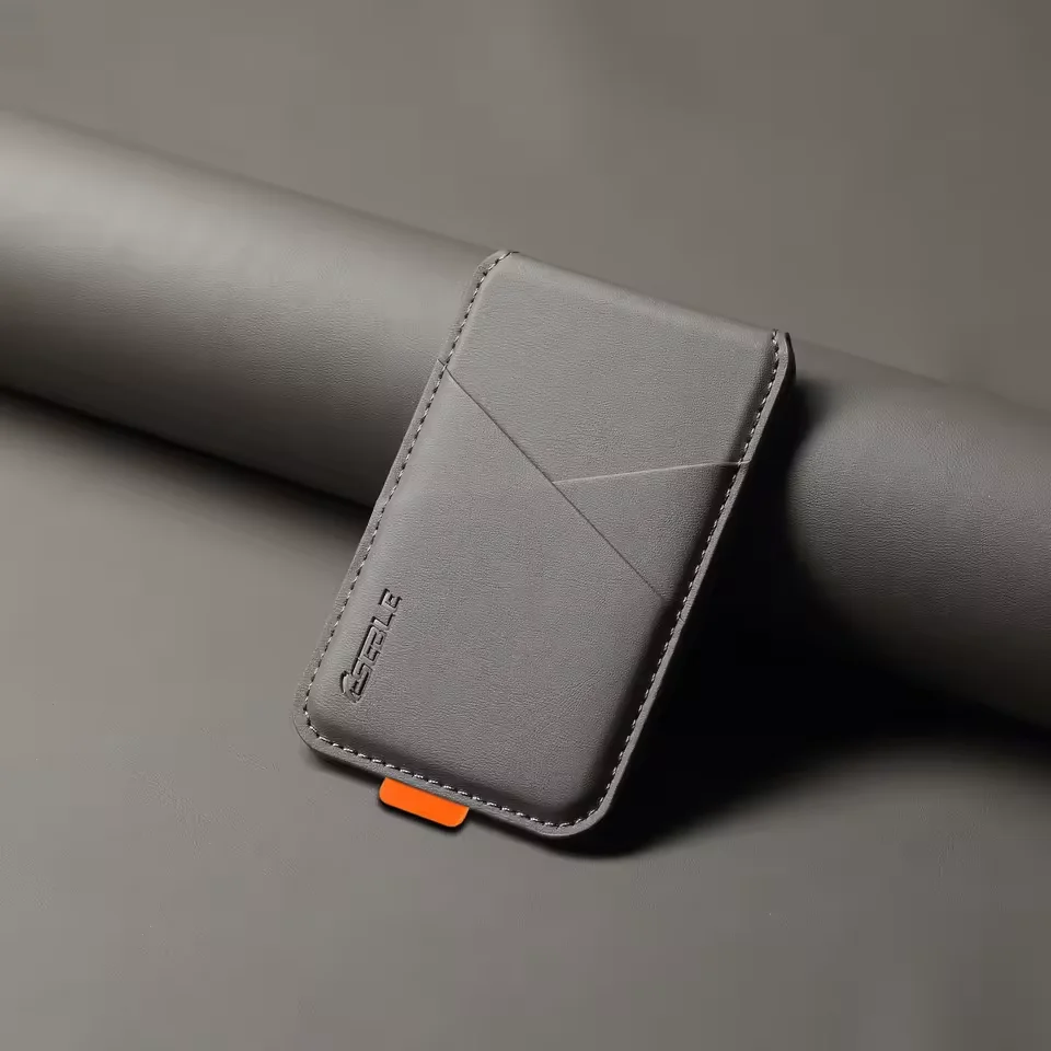 Leather Magnetic Card Holder with RFID Protection