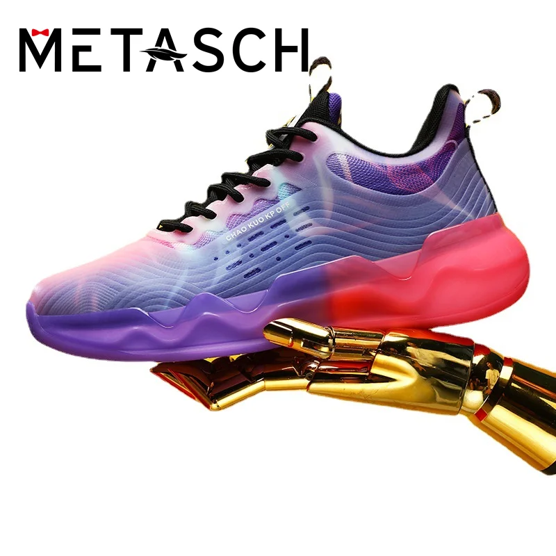

Мужская обувь для баскетбола METASCH, нескользящая спортивная обувь для тренировок на осень/зиму, Высококачественная дышащая сетчатая износостойкая спортивная обувь