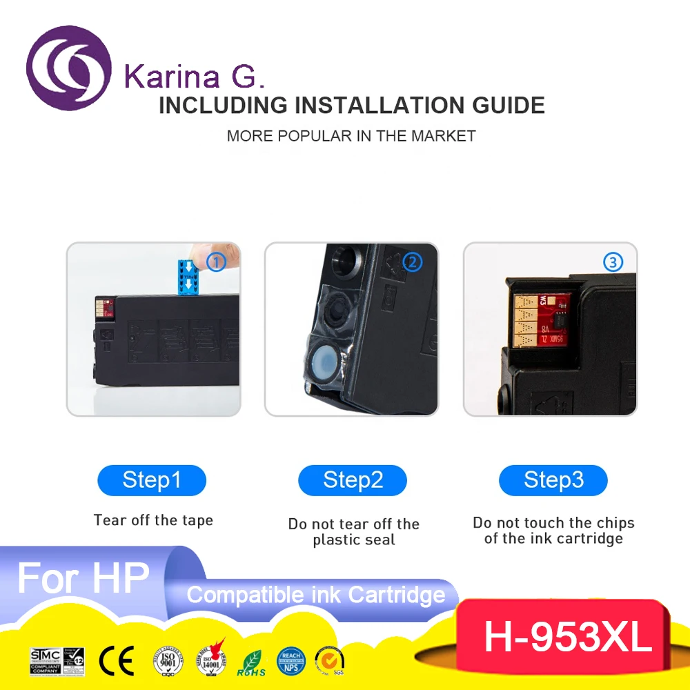 Compatible Ink Cartridge For 953 953 953XL suit For Officejet Pro 7720/7730/