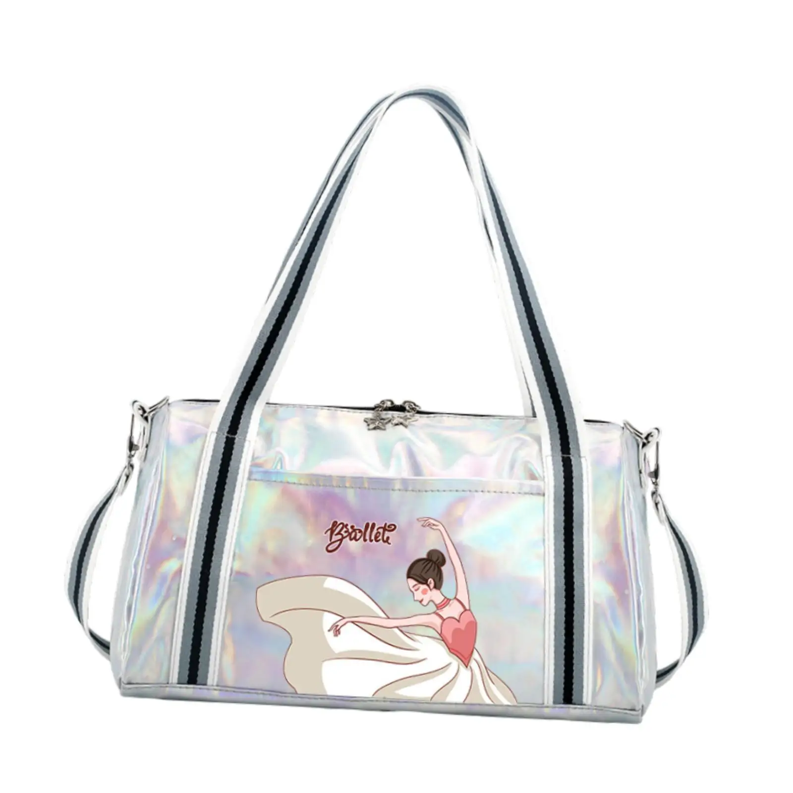 Girl Dance Ballet Bag Kids Handbag Shoulder Bag Multipurpose Portable Duffle Bag for Sports Overnight Workout Airplane Gym 4