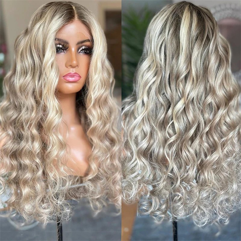 Jerry Curly Lace Wigs Sale Clearance Ash Blonde Balayage Lace