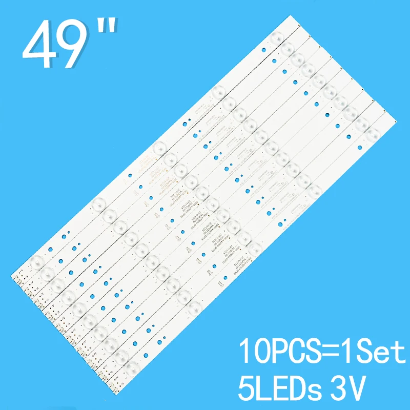 8pcs=1set 5leds 3v 450mm Suitable for Skyworth 49-inch LCD TV 5800-w49003-0P00 SW49D05-C22AG-01 Ph49e20dsgw Backlight strip new 8pcs lot 487mm 5leds for 50put6023 50put6002 50put6022 aoc le50u7570 69 unv mw3250 f v 50usk1810t2 p50fn0117k p50fn117k