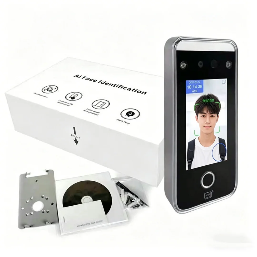 5000명 사용자용 4인치 터치 LCD 2MP 카메라 생체 얼굴 인식 Wifi 출입 통제 직원 근태 관리 무료 클라우드 API SDK