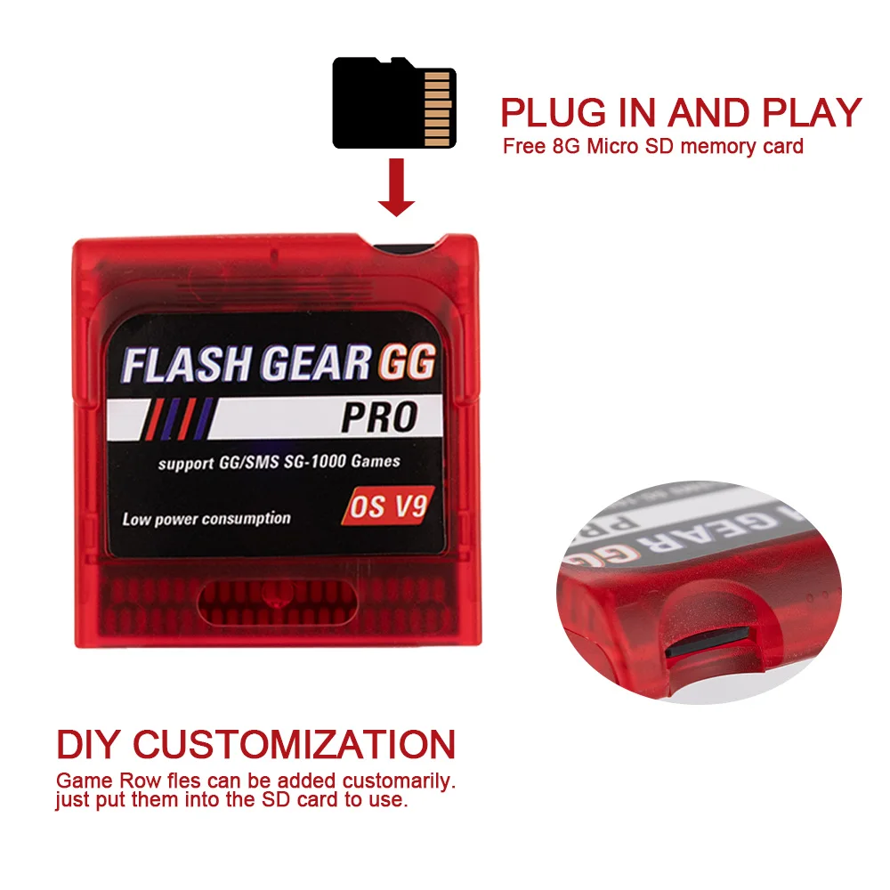 Cartuccia di gioco EVERGame FlashMaster con scheda TF da 8 GB - oltre 600 giochi precaricati per console Sega GG - immagine 3