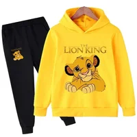Hot Sales Children's The Lion Tracksuit Set Hoodies Top and Pants Sportswear Clothing for Boys/Girls Clothes Kids 2 Pieces Set