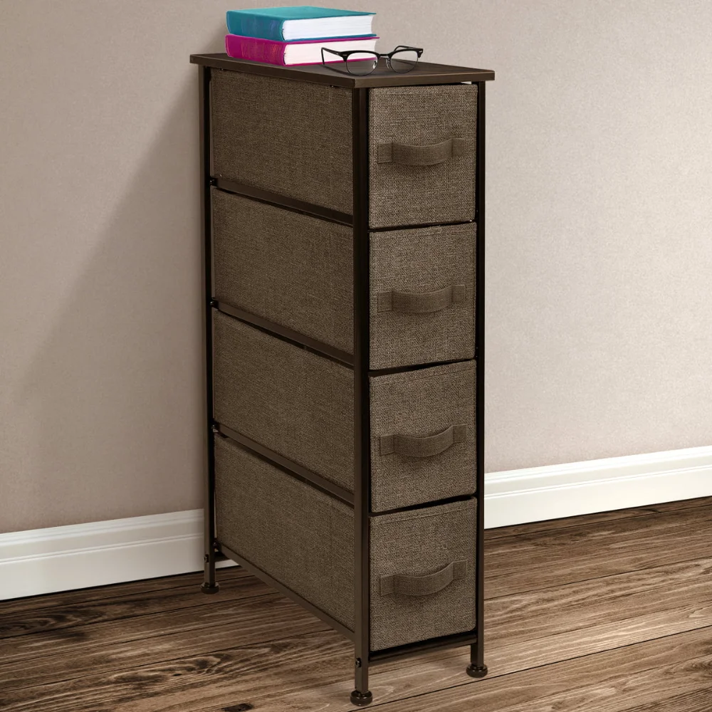 Description Picture 4 of item4 Drawers Chest Dresser (Narrow) Brown